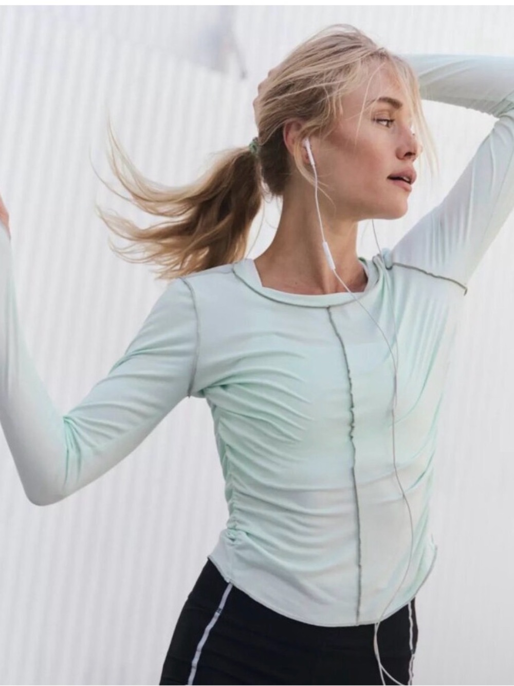 ★ Free People Movement Light Mint Long-Sleeve Women's Active Top